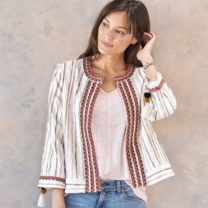 Johnny Was Maya Embroidered Katari Crop Jacket